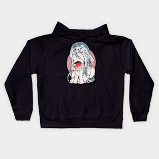 So I'm a Spider, So What? anime characters Kumoko in her human form Shiraori in an aesthetic Watercolor art Kids Hoodie